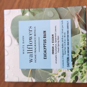 NWOT White Barn Wallflowers refills, eucalyptus rain, set of 2